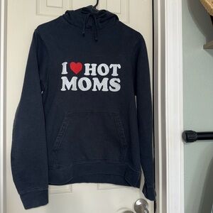 I ❤️ Hot Moms Small Black Graphic Hoodie
